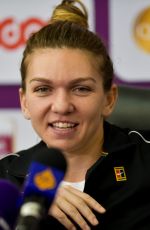 SIMONA HALEP at 2019 WTA Qatar Open Press Conference in Doha 02/15/2019