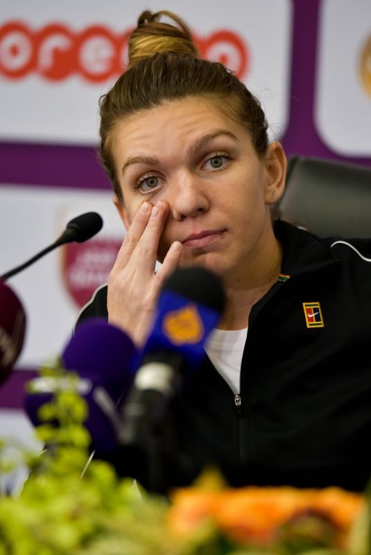 SIMONA HALEP at 2019 WTA Qatar Open Press Conference in Doha 02/15/2019
