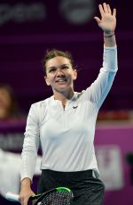 SIMONA HALEP at 2019 WTA Qatar Open Semi-final in Doha 02/15/2019