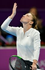 SIMONA HALEP at 2019 WTA Qatar Open Semi-final in Doha 02/15/2019