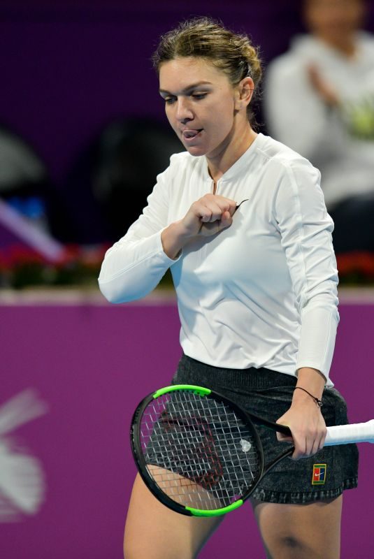 SIMONA HALEP at 2019 WTA Qatar Open Semi-final in Doha 02/15/2019