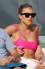 SOFIA RICHIE in a Pink Bikini on a Yacht in Miami 02/17/2019
