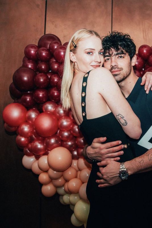 SOPHIE TURNER and Joe Jonas at Valentine