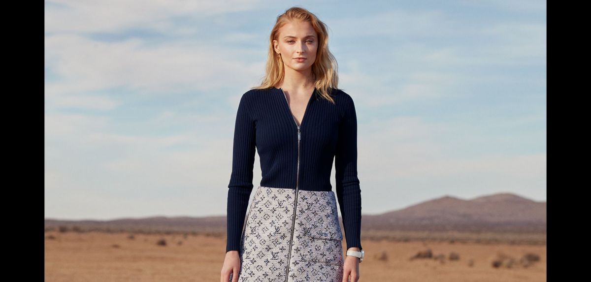 SOPHIE TURNER for Louis Vuitton Tambour Horizon Campaign, February 2019 – HawtCelebs