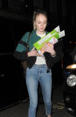 SOPHIE TURNER Out and About in London 02/13/2019