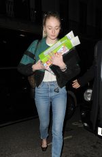 SOPHIE TURNER Out and About in London 02/13/2019