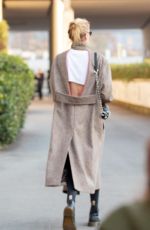 STELLA MAXWELL Arrives at Moschino Fashion Show in Milan 02/21/2019