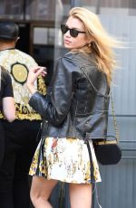 STELLA MAXWELL Leaves Versace Show at Milan Fashion Week 02/22/2019