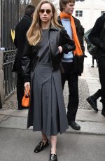 SUKI WATERHOUSE Arrives at Salvatore Ferragamo Fashion Show in Milan 02/23/2019