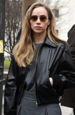 SUKI WATERHOUSE Arrives at Salvatore Ferragamo Fashion Show in Milan 02/23/2019