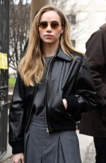 SUKI WATERHOUSE Arrives at Salvatore Ferragamo Fashion Show in Milan 02/23/2019