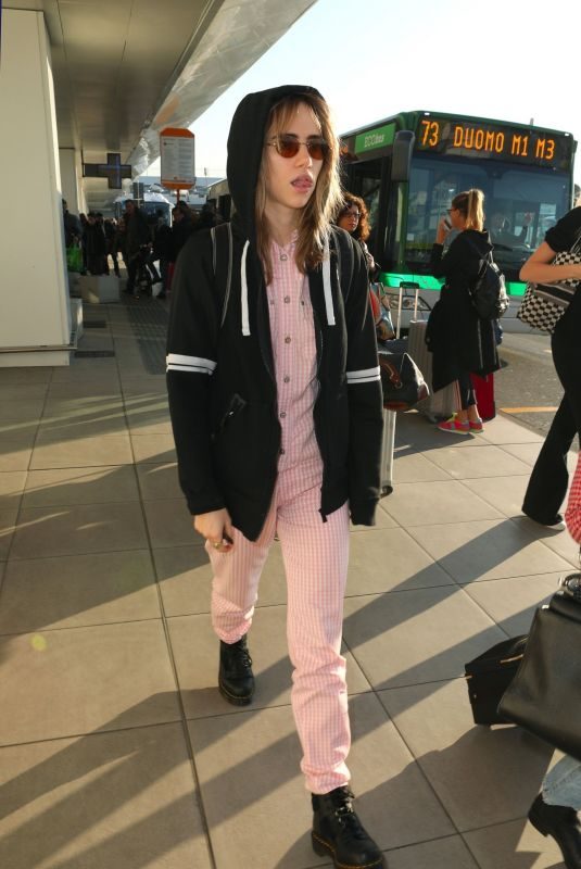 SUKI WATERHOUSE Arrives in Milan 02/22/2019