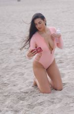 TAO WICKRATH in Swimsuit on the Beach in Miami 02/11/2019