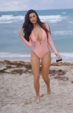 TAO WICKRATH in Swimsuit on the Beach in Miami 02/11/2019