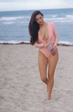 TAO WICKRATH in Swimsuit on the Beach in Miami 02/11/2019