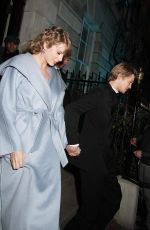 TAYLOR SWIFT and Joe Alwyn Leaves Vogue Bafta Party in London 02/10/2019