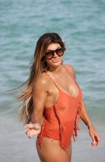 TERESA GIUDICE in Swimsuit at a Beach in Miami 02/15/2019