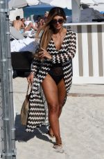 TERESA GIUDICE in Swimsuit at a Beach in Miami 02/18/2019