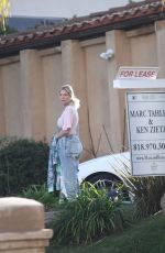 TORI SPELLING in Denim Overalls Out in Calabasas 02*16/2019