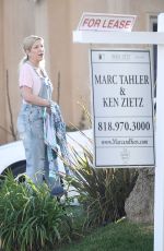 TORI SPELLING in Denim Overalls Out in Calabasas 02*16/2019