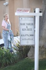 TORI SPELLING in Denim Overalls Out in Calabasas 02*16/2019