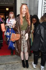 VICTORIA CLAY Out at London Fashion Week 02/15/2019
