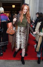 VICTORIA CLAY Out at London Fashion Week 02/15/2019