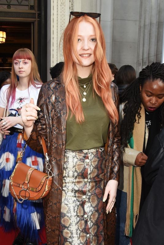 VICTORIA CLAY Out at London Fashion Week 02/15/2019