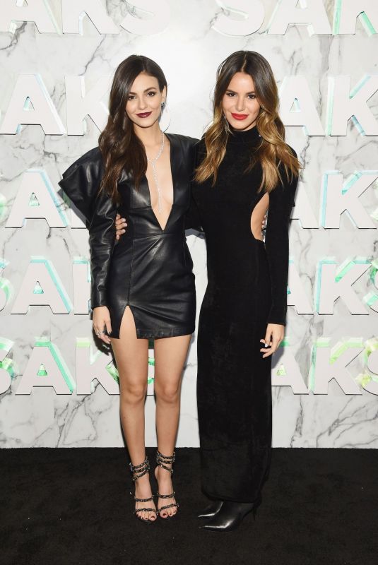 VICTORIA JUSTICE and MADISON REED at Saks Celebration in New York 02/07/2019