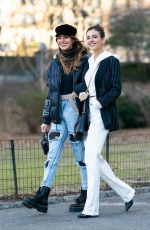 VICTORIA JUSTICE and MADISON REED Out at Central Park in New York 02/12/2019