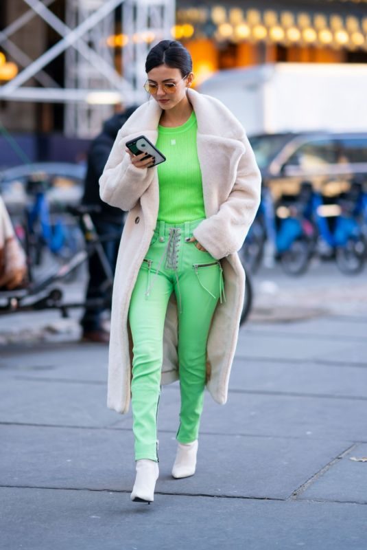 VICTORIA JUSTICE Out at New York Fashion Week 02/09/2019