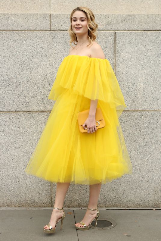 VIRGINIA GARDNER at Carolina Herrera Fashion Show in New York 02/11/2019