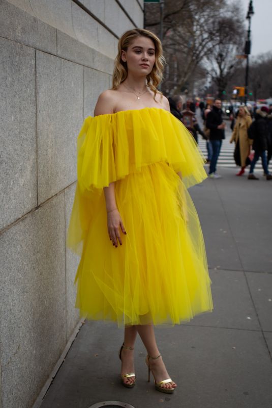 VIRGINIA GARDNER at New York Fashion Week 02/11/2019