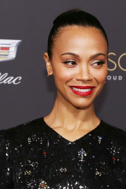 ZOE SALDANA at Cadillac Celebrates 91st Oscars in Los Angeles 02/21/2019