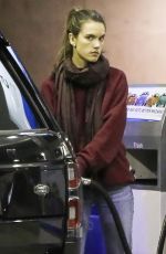 ALESSANDRA AMBROSIO at a Gas Station in Brentwood 03/04/2019