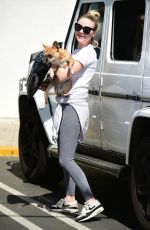 ALESSANDRA TORRESANI Out with Her Dog in Studio City 03/29/2019