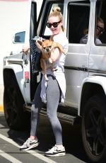 ALESSANDRA TORRESANI Out with Her Dog in Studio City 03/29/2019