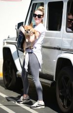 ALESSANDRA TORRESANI Out with Her Dog in Studio City 03/29/2019