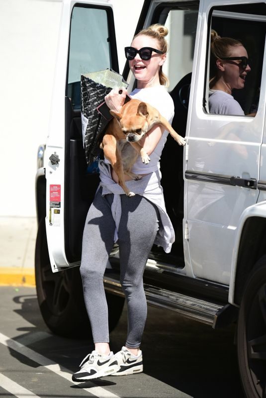 ALESSANDRA TORRESANI Out with Her Dog in Studio City 03/29/2019