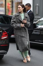 ALEXA CHUNG Arrives at Bristol Hotel in Paris 03/04/2019