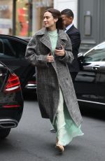 ALEXA CHUNG Arrives at Bristol Hotel in Paris 03/04/2019