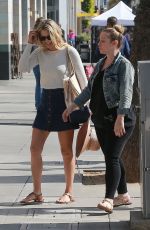 ALI LARTER in Denim Skirt at Farmers Market in Santa Monica 03/27/2019