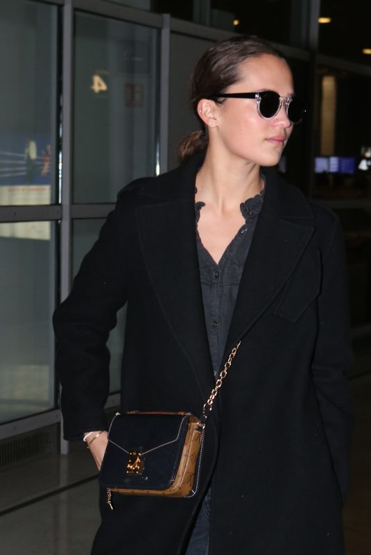 ALICIA VIKANDER at Charles De Gaulle Airport in Paris 03/03/2019