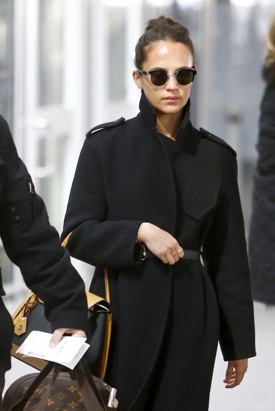 ALICIA VIKANDER at JFK Airport in New York 03/06/2019