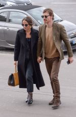 ALICIA VIKENDER and Michael Fassbender at Girafe Restaurant in Paris 03/03/2019
