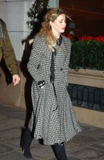 AMBER HEARD Leaves Bristol Hotel in Paris 03/04/2019