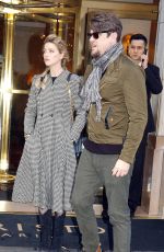 AMBER HEARD Leaves Bristol Hotel in Paris 03/04/2019