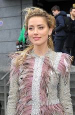 AMBER HEARD Leaves Giambattista Valli Fashion Show at PFW in Paris 03/04/2019