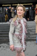 AMBER HEARD Leaves Giambattista Valli Fashion Show at PFW in Paris 03/04/2019