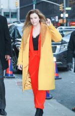 AMBER TAMBLYN Arrives at Late Show with Stephen Colbert in New York 03/05/2019